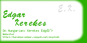 edgar kerekes business card